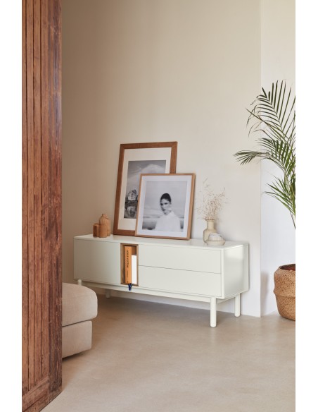 Mueble TV CORVO 140 cm, Crema - Teulat