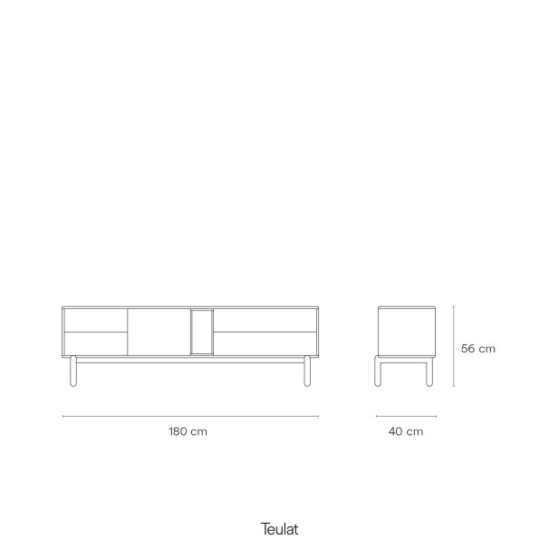 Mueble TV CORVO 180 cm, Gris... Mueble TV CORVO 180 cm, Gris...