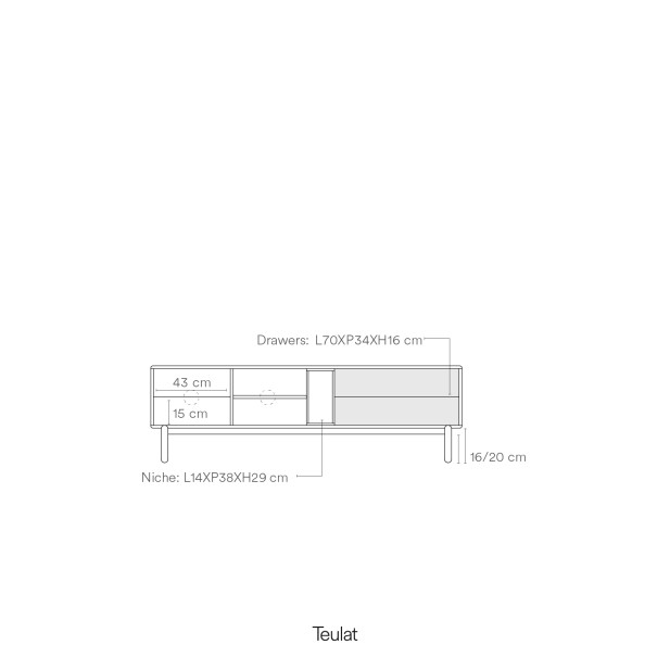 Mueble TV CORVO 180 cm, Gris... Mueble TV CORVO 180 cm, Gris...