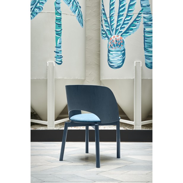 Silla DAM, Contrachapado Azul Marino...