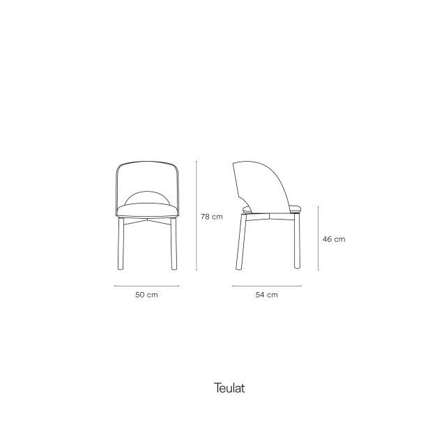 Silla DAM, Contrachapado Negro - Teulat