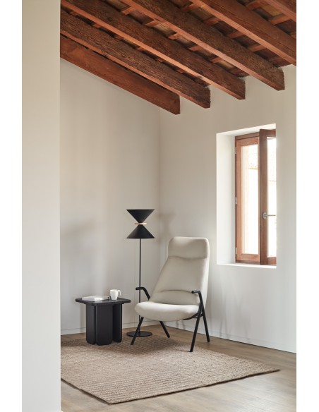 Butaca Alta DINS, Crema / Metal Negro - Teulat