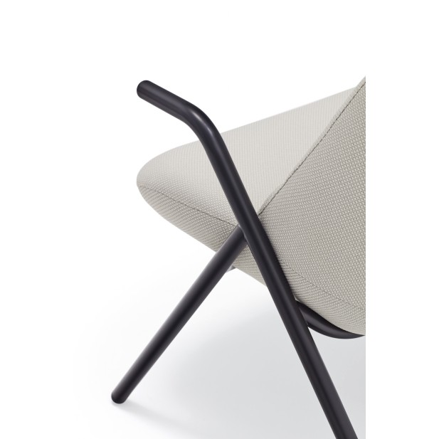 Butaca Alta DINS, Crema / Metal Negro...