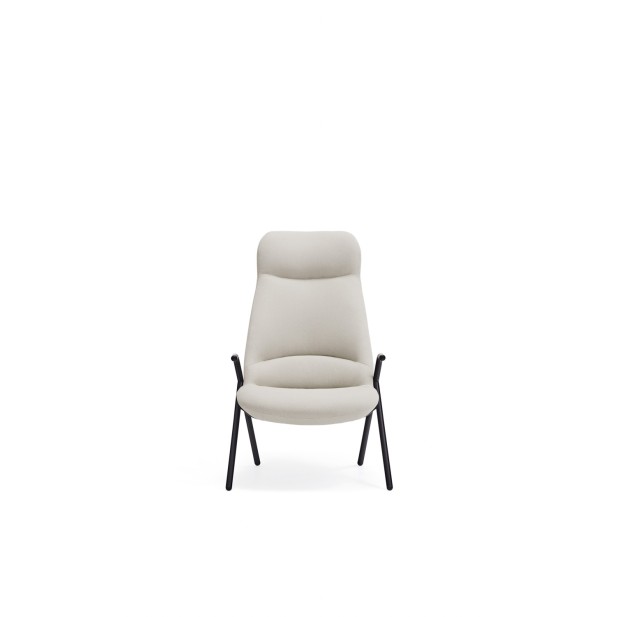 Butaca Alta DINS, Crema / Metal Negro...