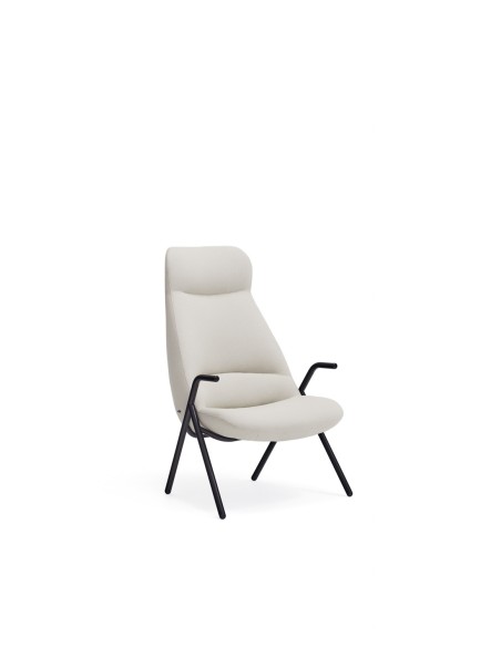 Butaca Alta DINS, Crema / Metal Negro - Teulat; Vackart; 15259_TE