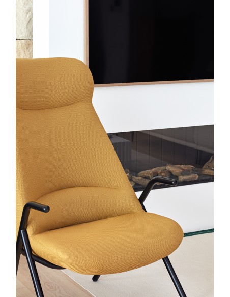 Butaca Alta DINS, Mostaza / Metal Negro - Teulat