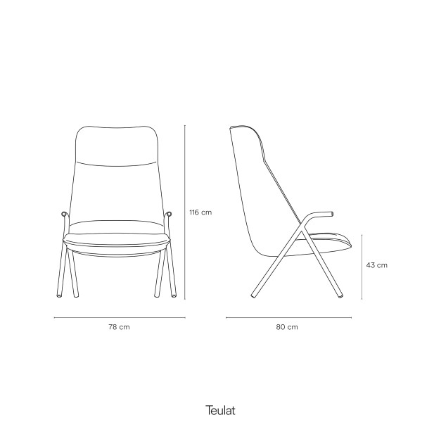 Butaca Alta DINS, Mostaza / Haya...
