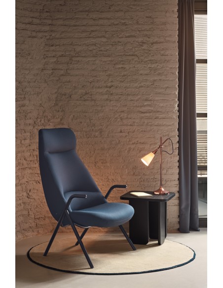 Butaca Alta DINS, Azul / Metal Negro - Teulat