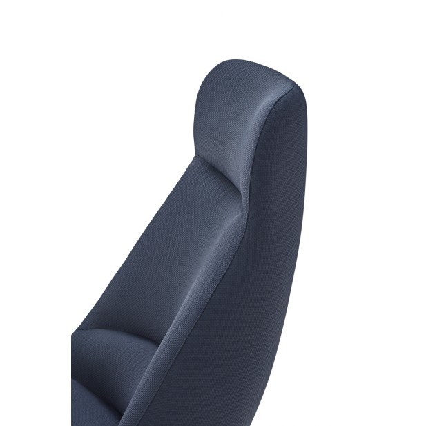 Butaca Alta DINS, Azul / Metal Negro...