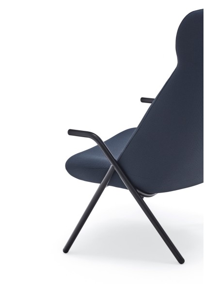 Butaca Alta DINS, Azul / Metal Negro - Teulat