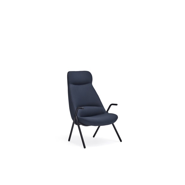Butaca Alta DINS, Azul / Metal Negro - Teulat; Vackart; 15262_TE