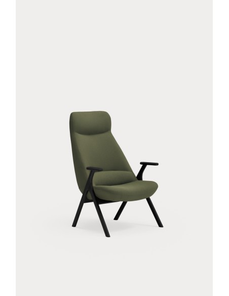 Butaca Alta DINS, Verde / Haya Negro - Teulat; Vackart; 18677_TE