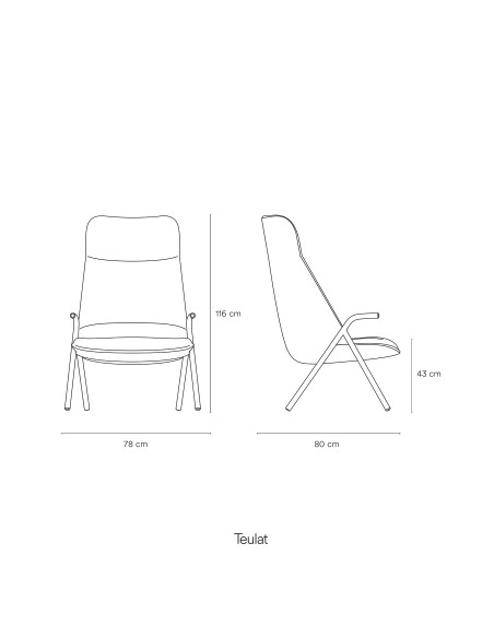 Butaca Alta DINS, Verde / Haya Negro - Teulat