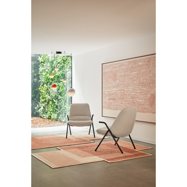 Butaca Baja DINS, Crema / Metal Negro...