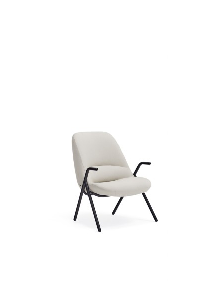 Butaca Baja DINS, Crema / Metal Negro - Teulat; Vackart; 15263_TE