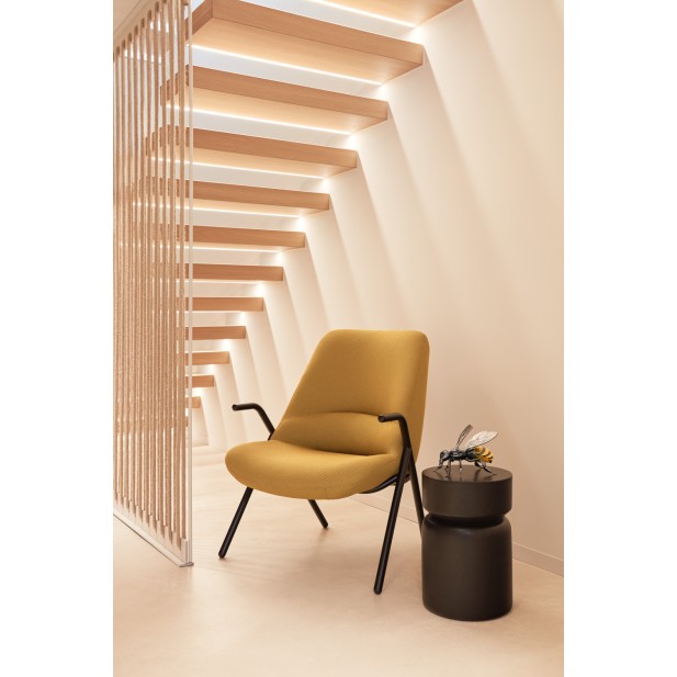 Butaca Baja DINS, Mostaza / Metal...