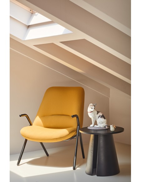 Butaca Baja DINS, Mostaza / Metal Negro - Teulat