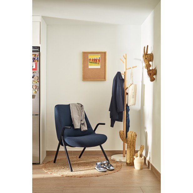 Butaca Baja DINS, Azul / Metal Negro...