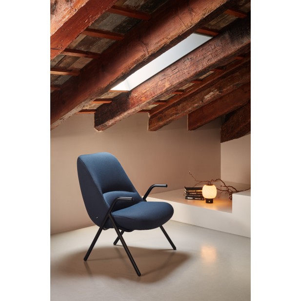 Butaca Baja DINS, Azul / Metal Negro...