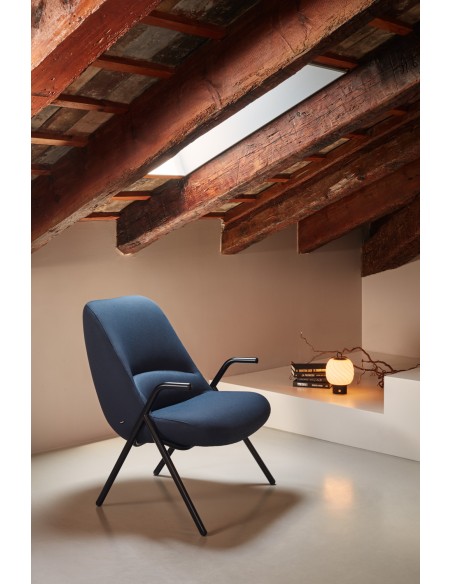 Butaca Baja DINS, Azul / Metal Negro - Teulat