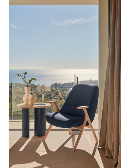 Butaca Baja DINS, Azul / Haya Natural - Teulat