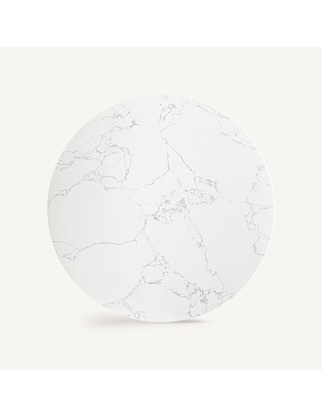 Mesa de Centro VONNAS Ø90 cm, Piedra Blanca - Vical