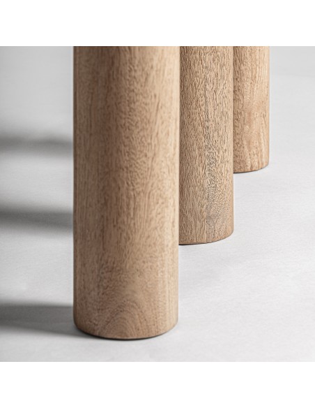 Mesa JACQUARD 150x150 cm, de Comedor, Mango Marrón - Vical