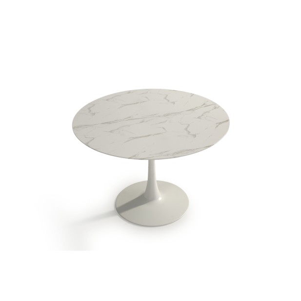 Mesa Tulip Ø110 cm Cristal efecto... Mesa Tulip Ø110 cm Cristal efecto...