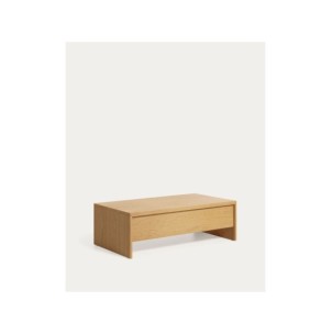 Mesa de centro elevable Abilen de chapa de roble 110 x 60... 2