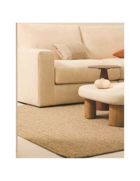 Sofá rinconero modular desenfundable Alea 5 plazas chenilla crudo 310 x 310 cm - Kave Home