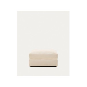 Reposapiés desenfundable Alea de chenilla crudo 90 x 90...