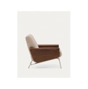 Butaca Amsen marrón claro de contrachapado de nogal y... 2