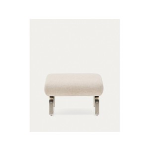 Reposapiés Amsen beige con patas de acero inoxidable... 2