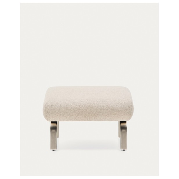 Reposapiés Amsen beige con patas de... Reposapiés Amsen beige con patas de...