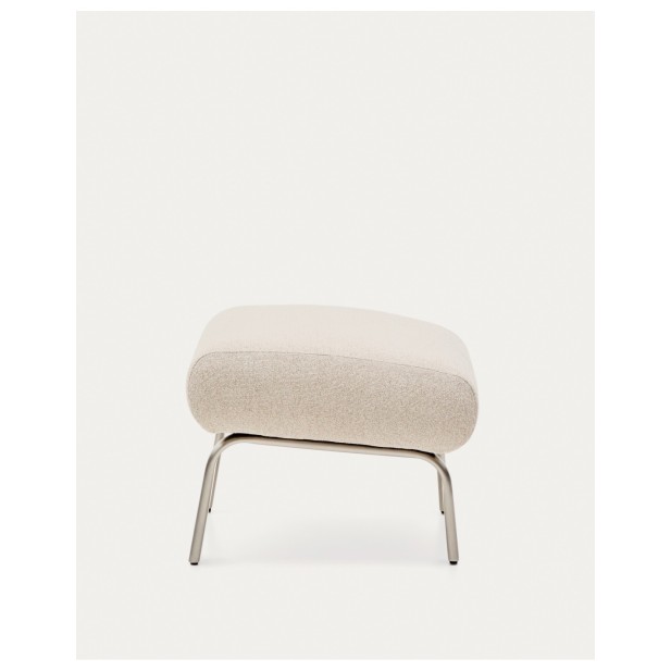 Reposapiés Amsen beige con patas de... Reposapiés Amsen beige con patas de...