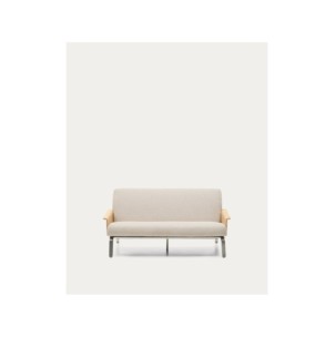 Sofá Amsen beige de 2 plazas de contrachapado de roble y...