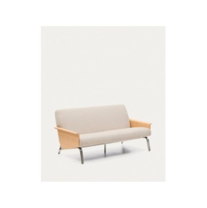 Sofá Amsen beige de 2 plazas de contrachapado de roble y... 2