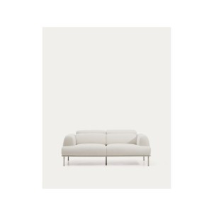 Sofá Aurum 2 plazas chenilla crudo con cabecero...