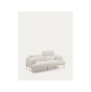 Sofá Aurum 2 plazas chenilla crudo con cabecero... 2