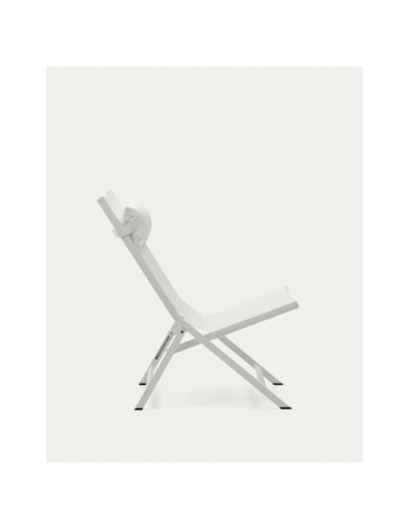 Butaca plegable Canutells de aluminio con acabado gris claro - Kave Home