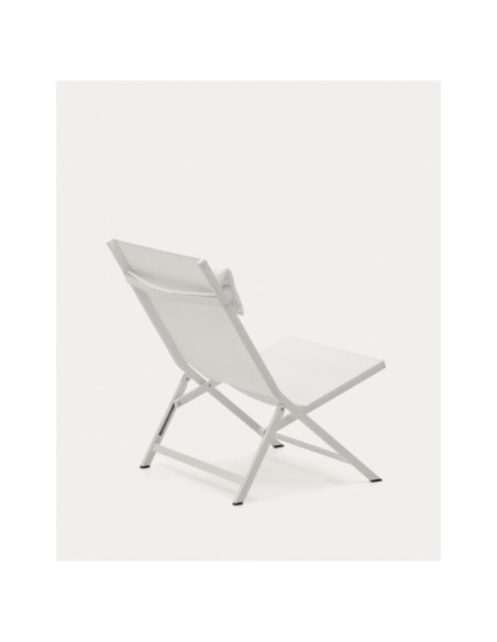 Butaca plegable Canutells de aluminio con acabado gris claro - Kave Home