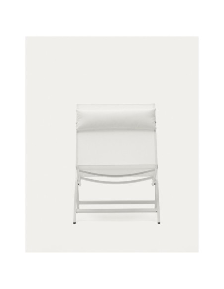 Butaca plegable Canutells de aluminio con acabado gris claro - Kave Home