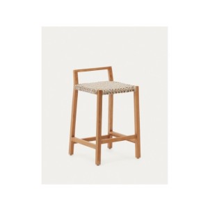 Taburete Giverola de madera maciza de teca 67,5 cm - Kave...