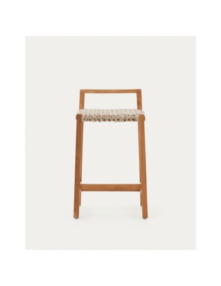 Taburete Giverola de madera maciza de teca 67,5 cm - Kave Home