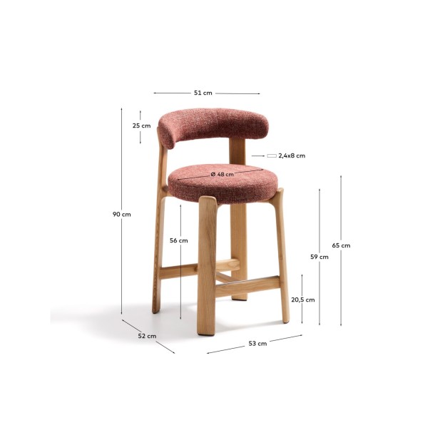 Taburete Granite de chenilla...
