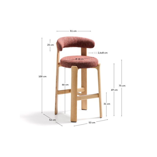 Taburete Granite de chenilla...