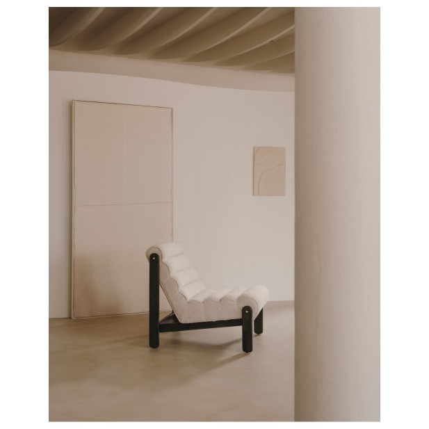 Butaca Magira de borreguito blanco y...