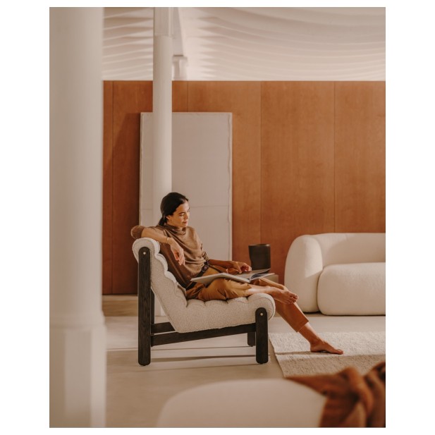 Butaca Magira de borreguito blanco y...