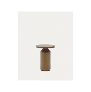 Mesa auxiliar redonda Malya de metal con acabado cobre Ø...