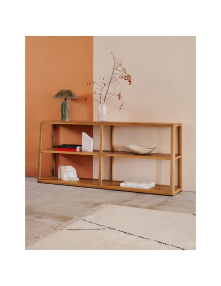 Estantería Maymai con estructura de madera maciza de roble 180 x 81 cm - Kave Home